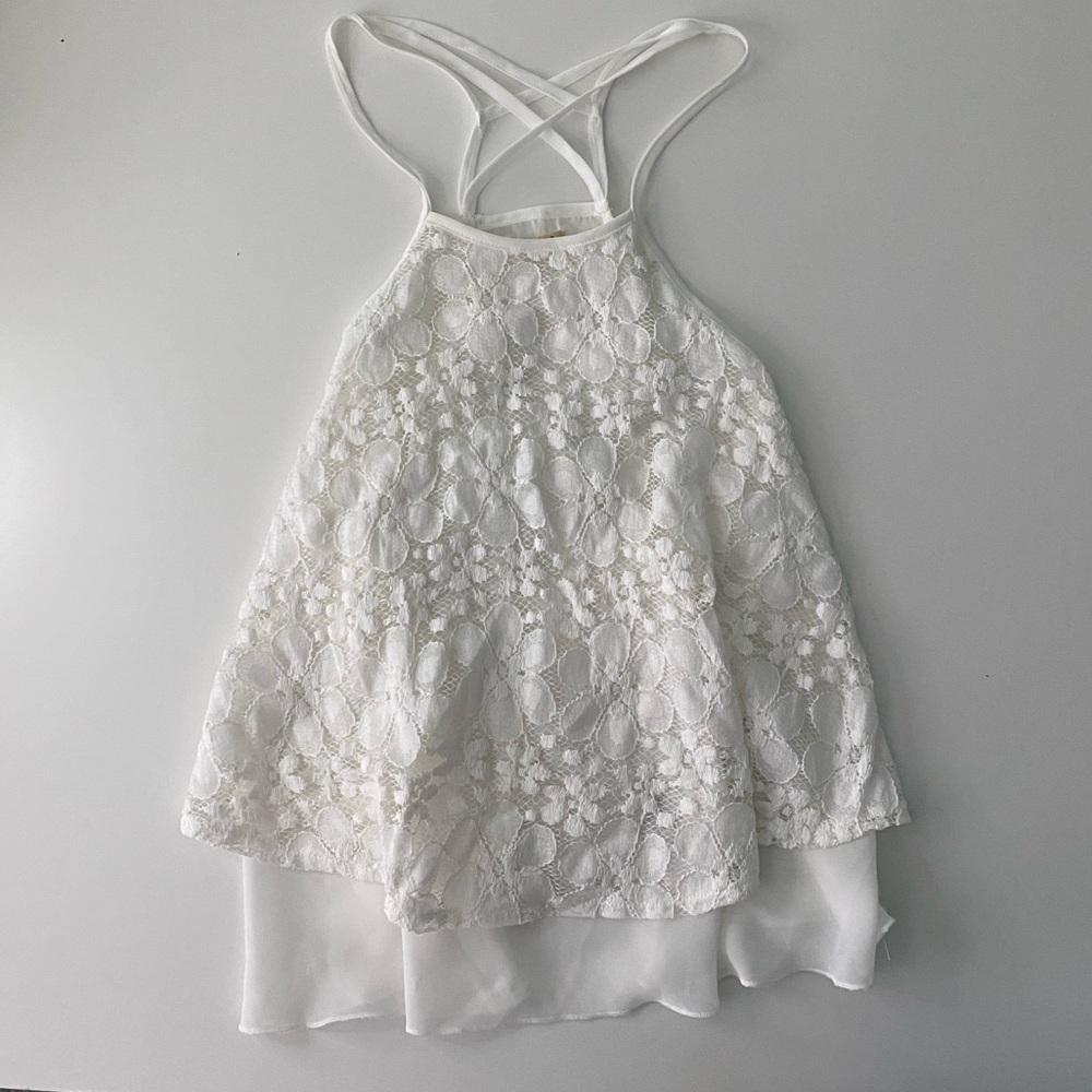 Hollister lace tank top